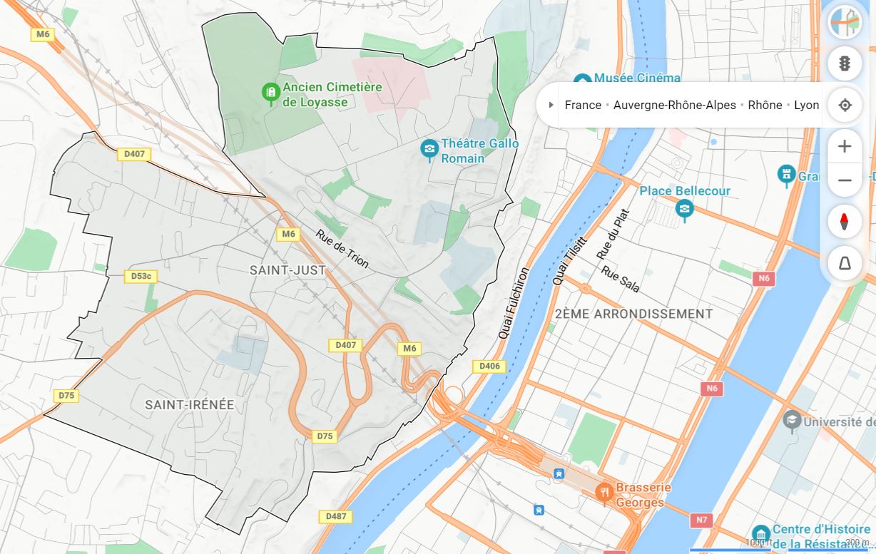 carte st just st irénée